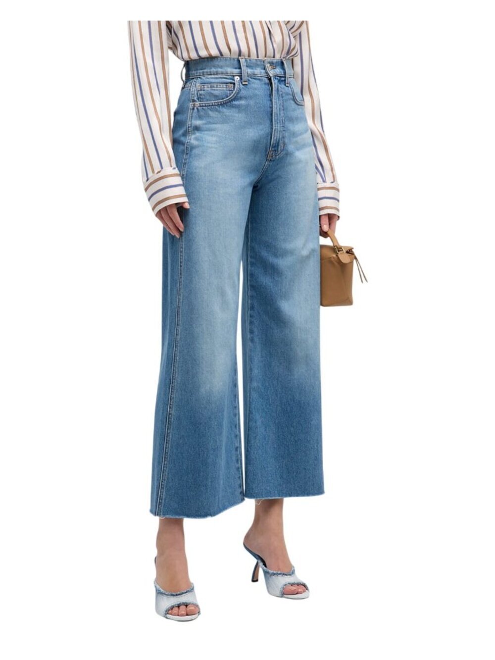 NWT Veronica Beard Taylor Cropped Wide-Leg Jeans Size 30 MSRP $298